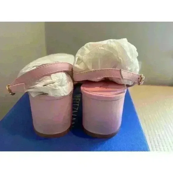 Stuart Weitzman Women's Oasis Slingback Sandal Pump in Pink Blossom Size 9.5 - Picture 10 of 13